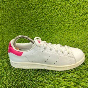 Adidas Stan Smith Boys Size 6Y White Pink Walking Lifestyle Shoes Sneakers